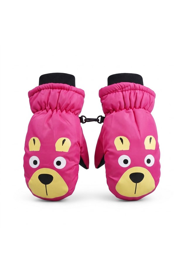 3-6 Years Old Children's Fleece Snow Gloves Cold and Windproof Ski Gloves