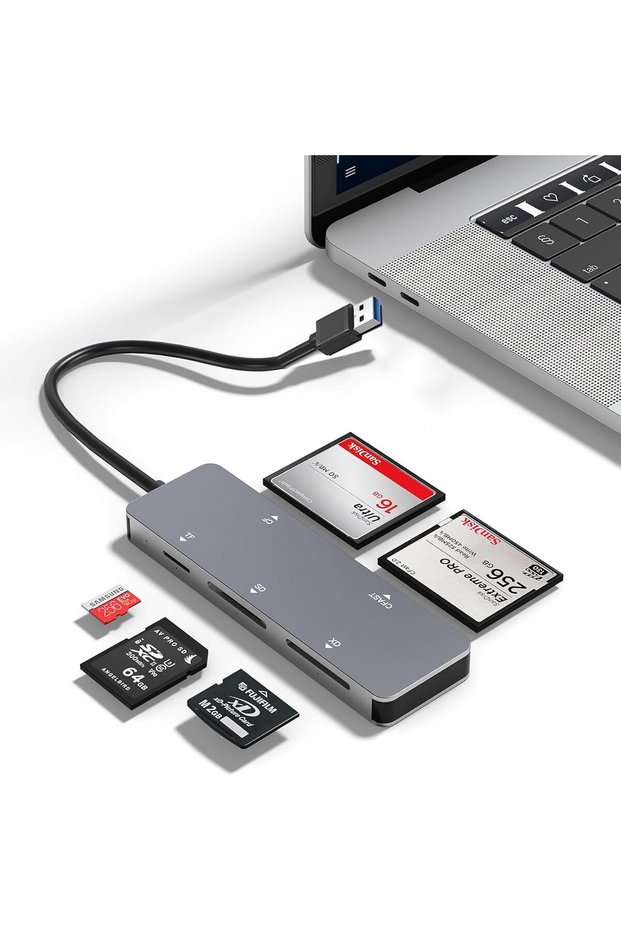 قارئ بطاقات CFast، قارئ بطاقات USB 3.0 USB C CFast 2.0، محول بطاقة ذاكرة CFast من الألومنيوم بسرعة 5 جيجابت في الثانية