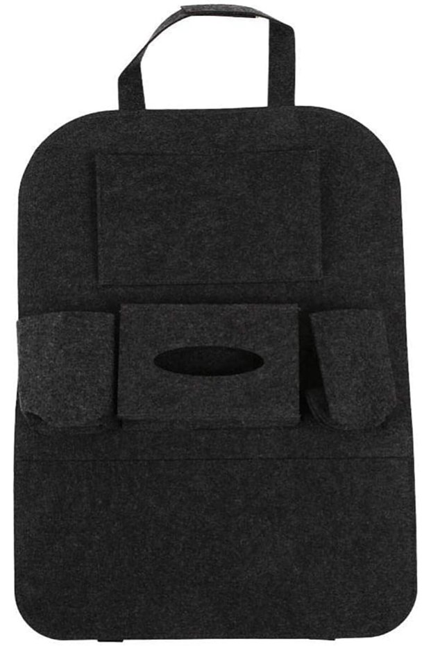 Auto Car Back Seat Storage Bag - Black