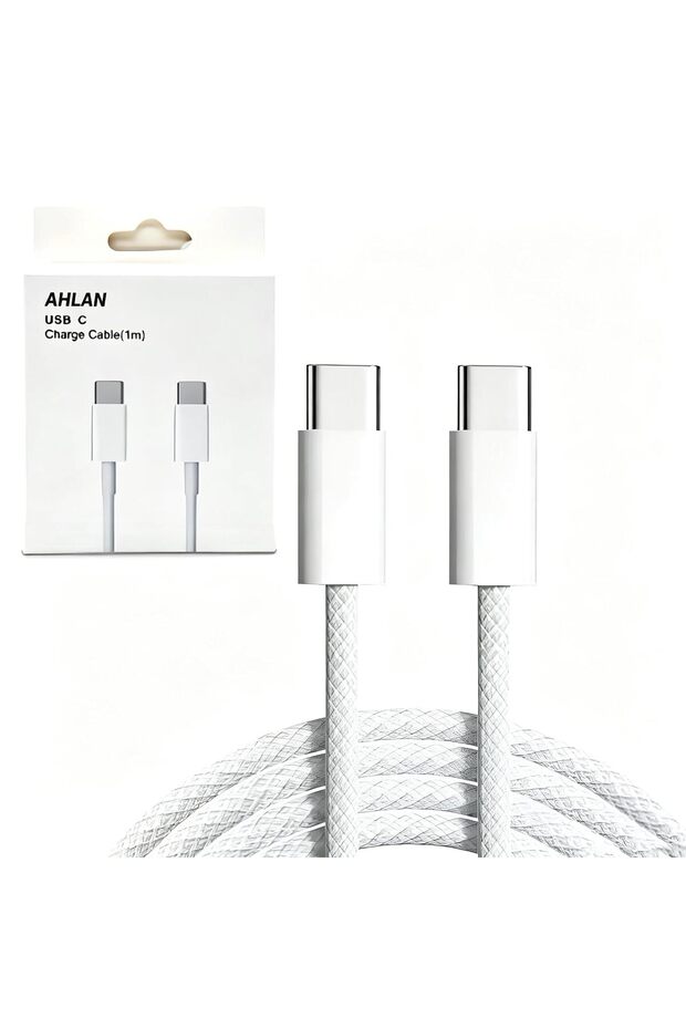 كابل USB-C إلى Type-C أصلي بقوة 60 واط - شحن سريع متوافق مع آيفون 15 برو ماكس، 16 برو