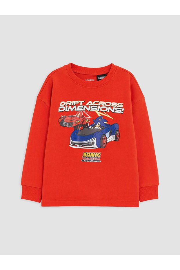 تي شيرت للأولاد مطبوع عليه Red Sonic
