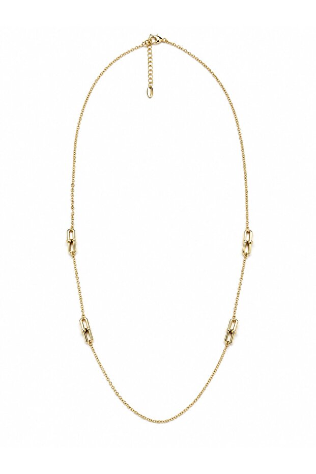 Interlocking Gold Chain Necklace