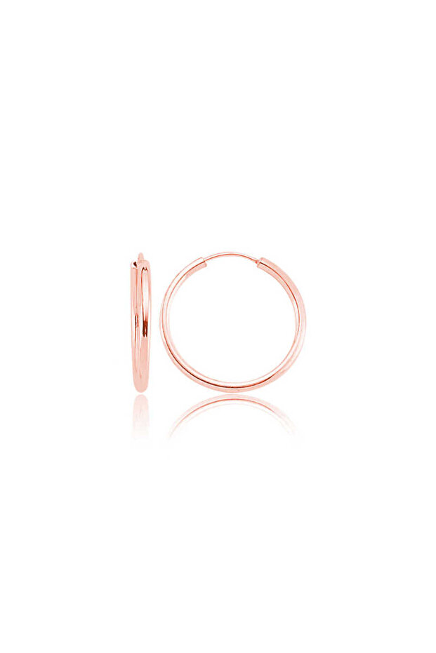  Silver Rose Plated Hoop Earrings