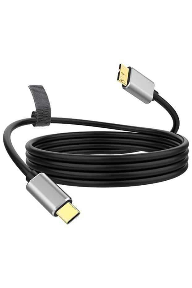 كابل USB-C إلى Micro-B متوافق مع كاميرات نيكون D850 وD810 وD800 وD500 وD5 وكانون EOS 5D Mark IV