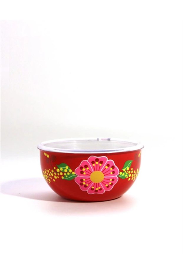 Bowl with Lid Red (16 cm)