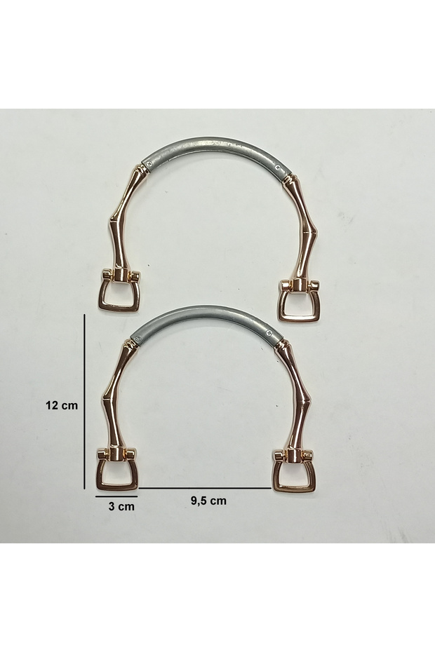 Zamak Bag Handle, Internal Size 9.5 Cm. It's the Price of the Pair.