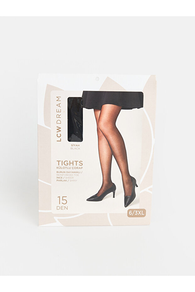 Alita City Lcw Dream Black Plain Women's Pantyhose with a Difference