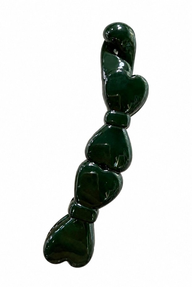 Double Bow Banana Buckle — Dark Green