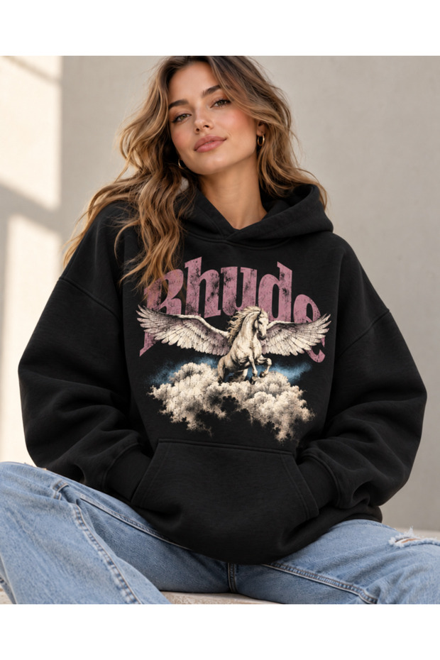 Women'S/Men's Unisex Leopard, Horse Printed Gray Hooded Sweatshirt & Hoodie