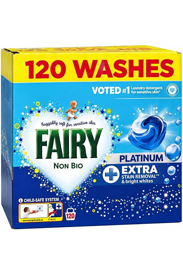 Non Bio Platinum+ Laundry Detergent Pods (120 Washes)