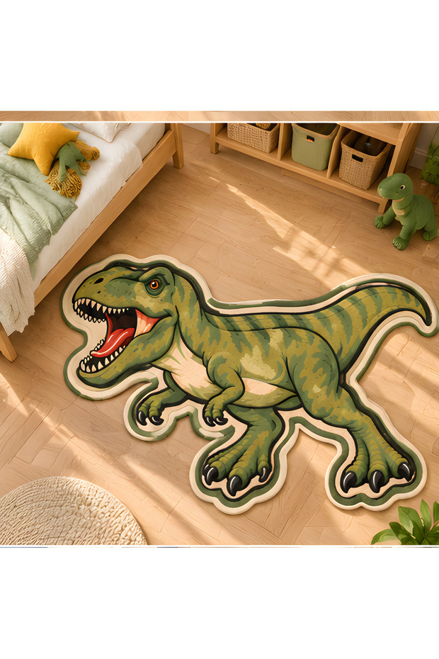 Eta T-Rex Dinosaur Pattern Modern Woven Base Decorative Carpet Eta4364