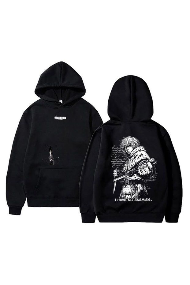 Vinland Saga Printed Cotton 3 Thread Threaded Oversize Sweatshirt