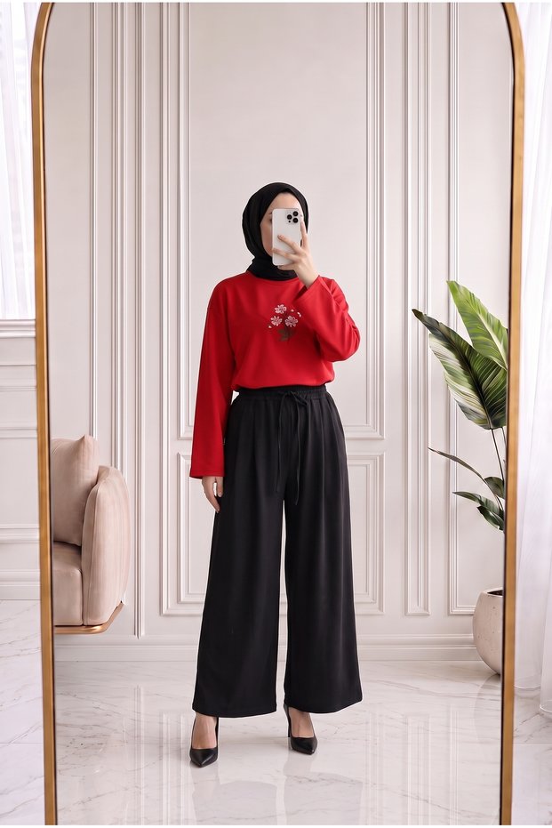 Gülçehre Pencil Pants-Bn4779 Black