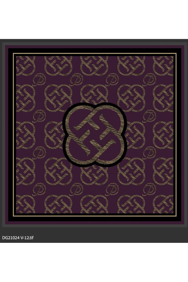 Women's Tivil Silk Scarf Mürdüm 90 X 90