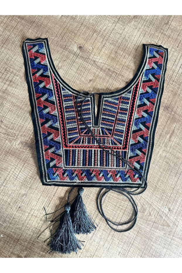 Embroidery Ethnic Collar Applique 29X17 cm