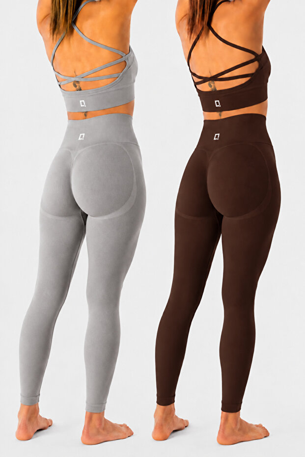 2-Pack Briza Seamless Scrunch High Waist Sports Leggings
