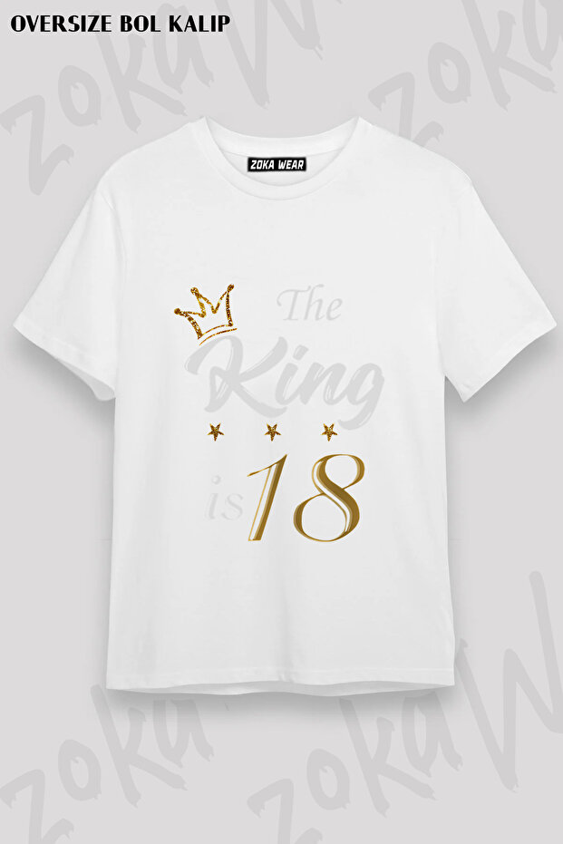 18Th Birthday Gift Birthday King Printed T-Shirt