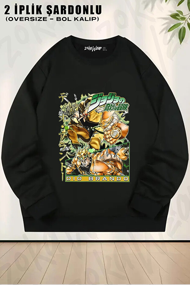 Jojo Dio Brando Dunya Printed Crew Neck Sweatshirt