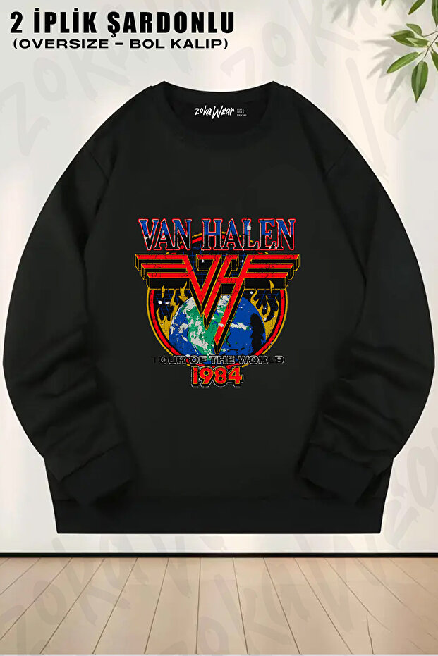 Van Halen Printed Crew Neck Sweatshirt