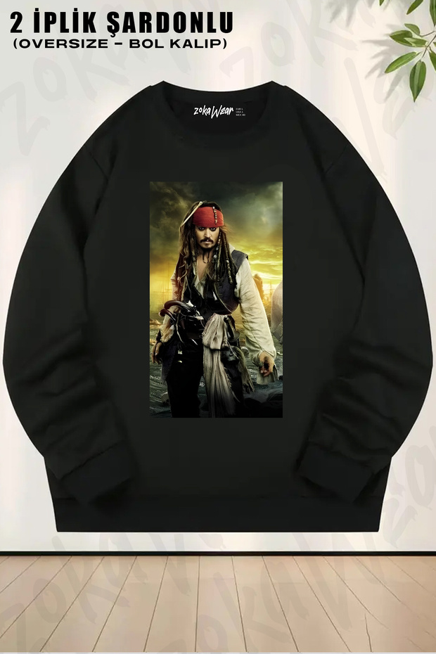 Jack Sparrow Printed Crew Neck Sweatshirt