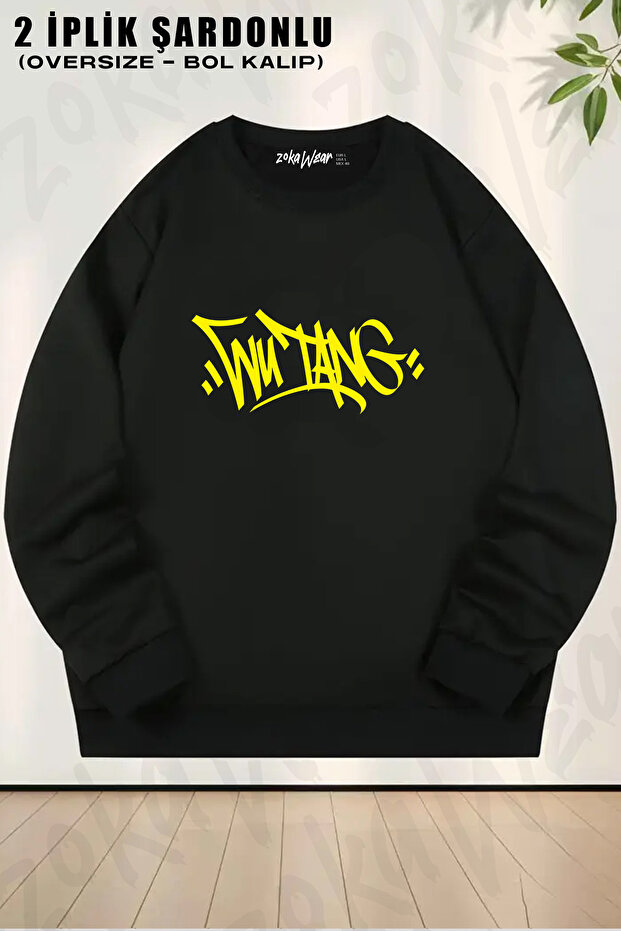 Wu Tang Clan V3 Printed Crew Neck Sweatshirt