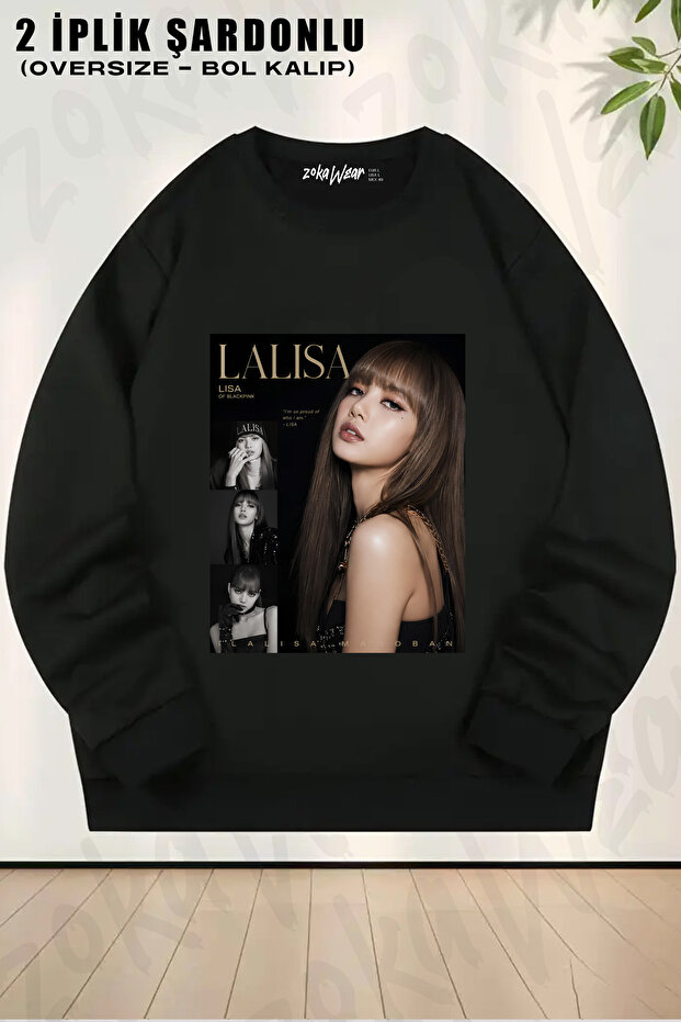 Blackpink Lisa Printed Crew Neck Sweatshirt