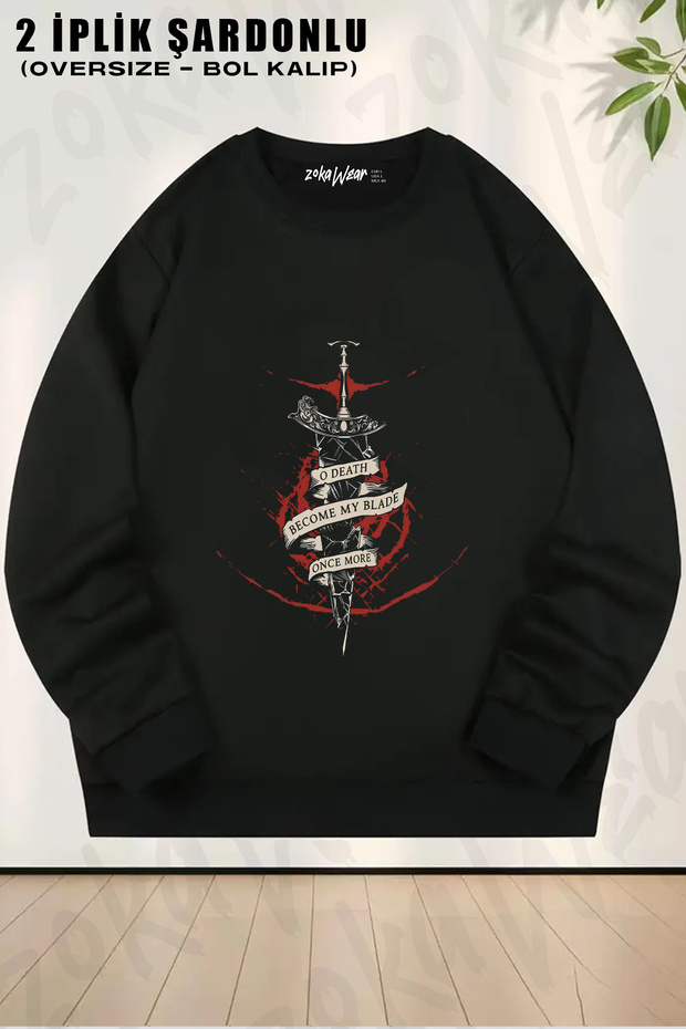 Elden Ring Design Series Maliketh Sword Printed Crew Neck Sweatshirt
