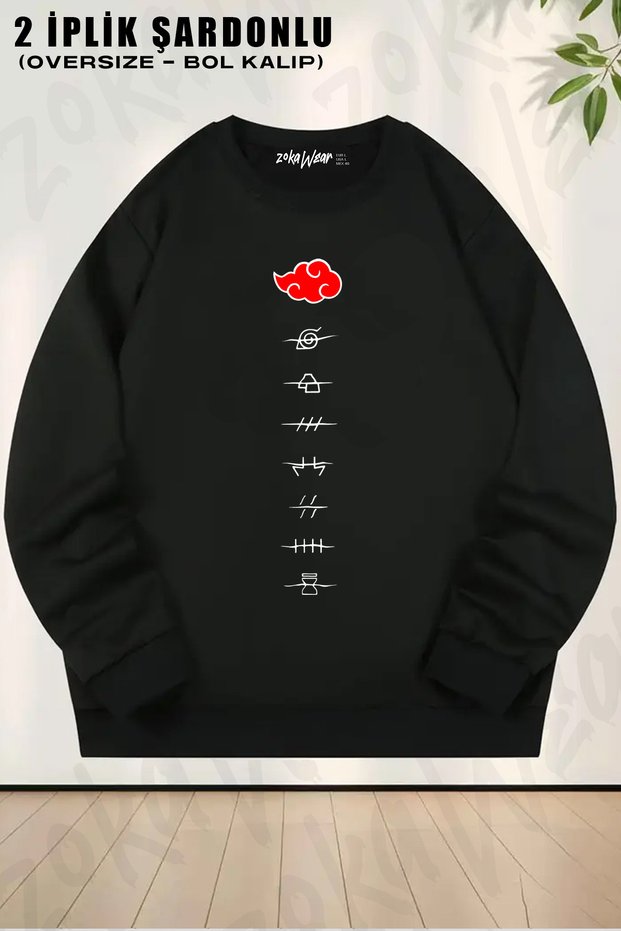 Uchiha Itachi Naruto Anime Character Design Printed Crew Neck Sweatshirt