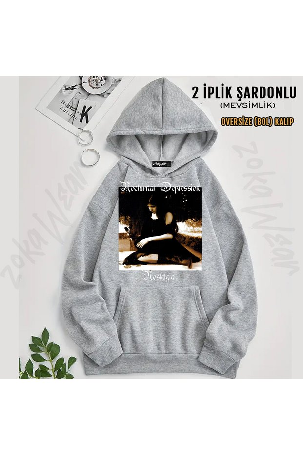 Nostalgia Nocturnal t Printed Hooded Sweatshirt