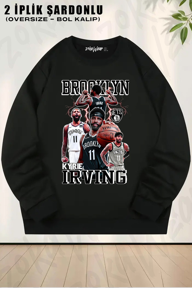 Kyrie Irving Tisort Model Printed Crew Neck Sweatshirt