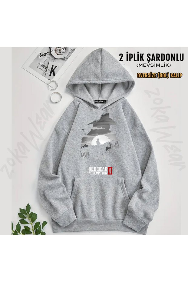 Red Dead Redemption 2 Printed Hooded Sweatshirt
