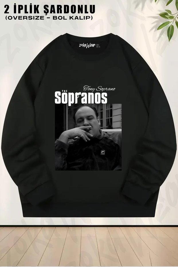 The Sopranos Tony Soprano Printed Crew Neck Sweatshirt