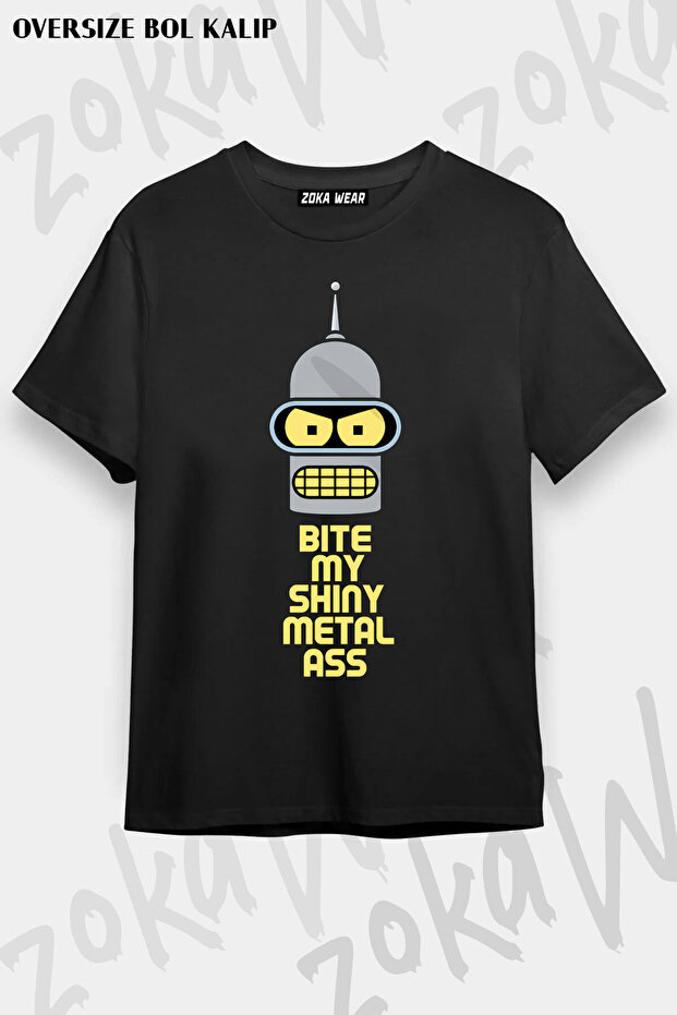 Bite Robot Bender Futurama Printed T-Shirt
