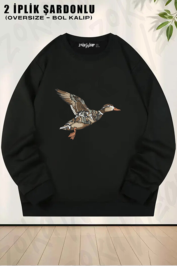 Hunting Duck Avi V2 Printed Crew Neck Sweatshirt