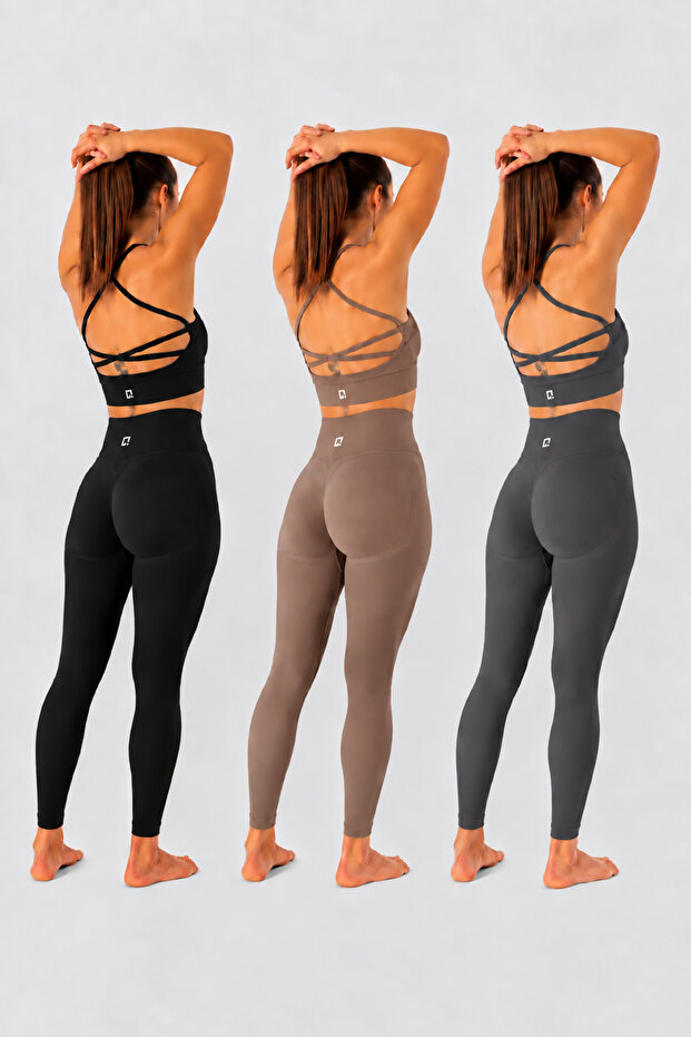 3-Pack Briza Seamless Scrunch High Waist Sports Leggings