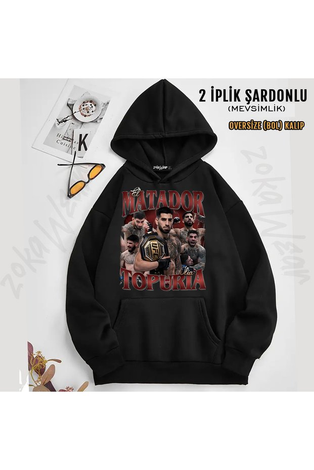 Pray Ufc Mma Ilia Topuria Printed Hooded Sweatshirt