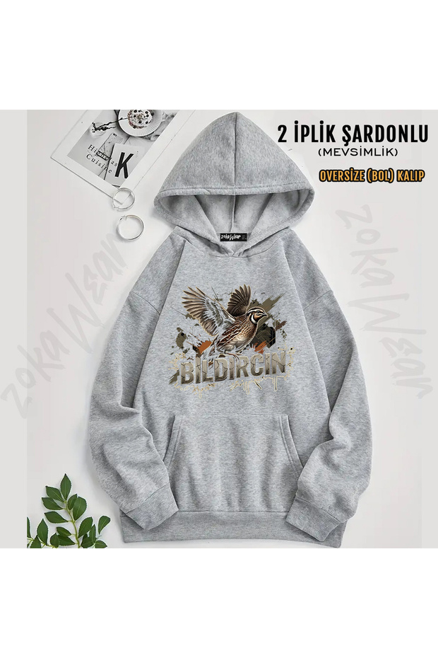 Bildircin Graphic Printed Hooded Sweatshirt