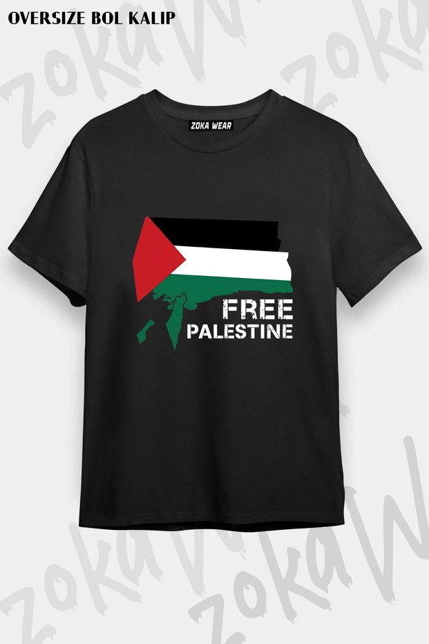 Free Palestine Ozgur Filistin Printed T-Shirt