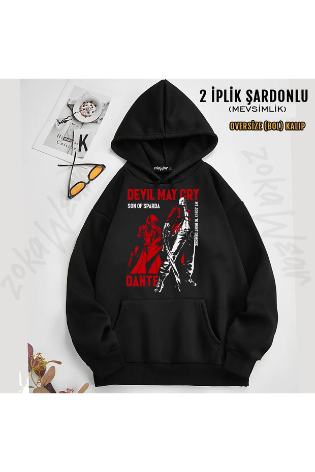 Devil May Cry Dante Printed Hooded Sweatshirt