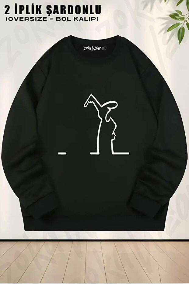 Bay Merakli Mr Linea Printed Crew Neck Sweatshirt