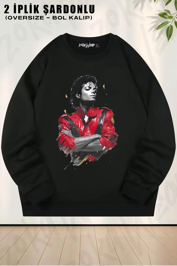 Michael Jackson Printed Premium Printed Crew Neck Sweatshirt
