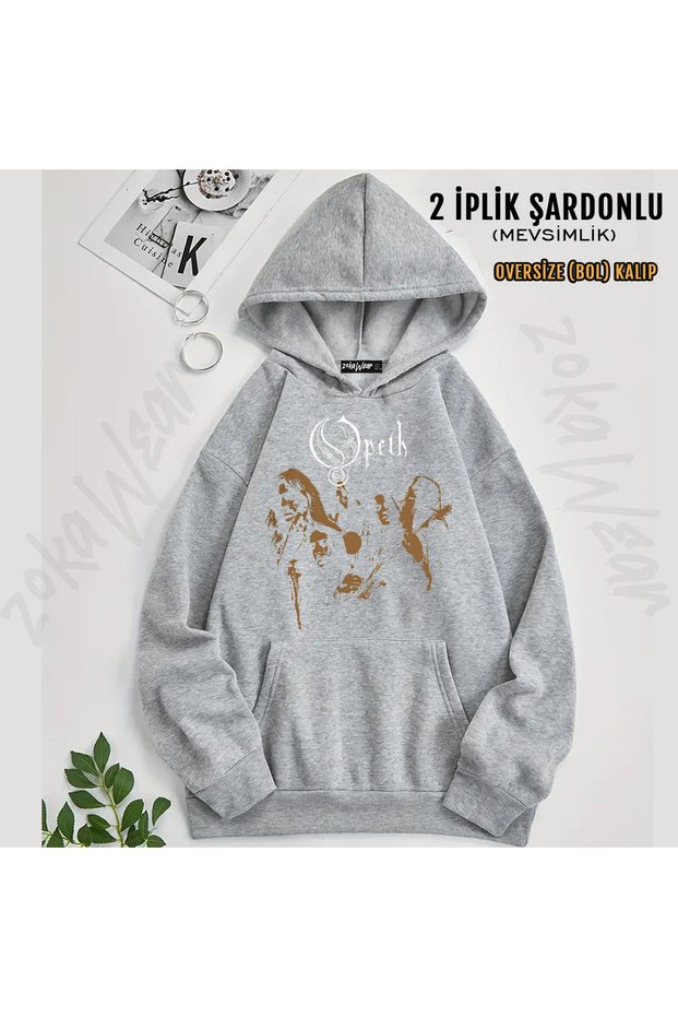 Members Opeth Printed Hooded Sweatshirt