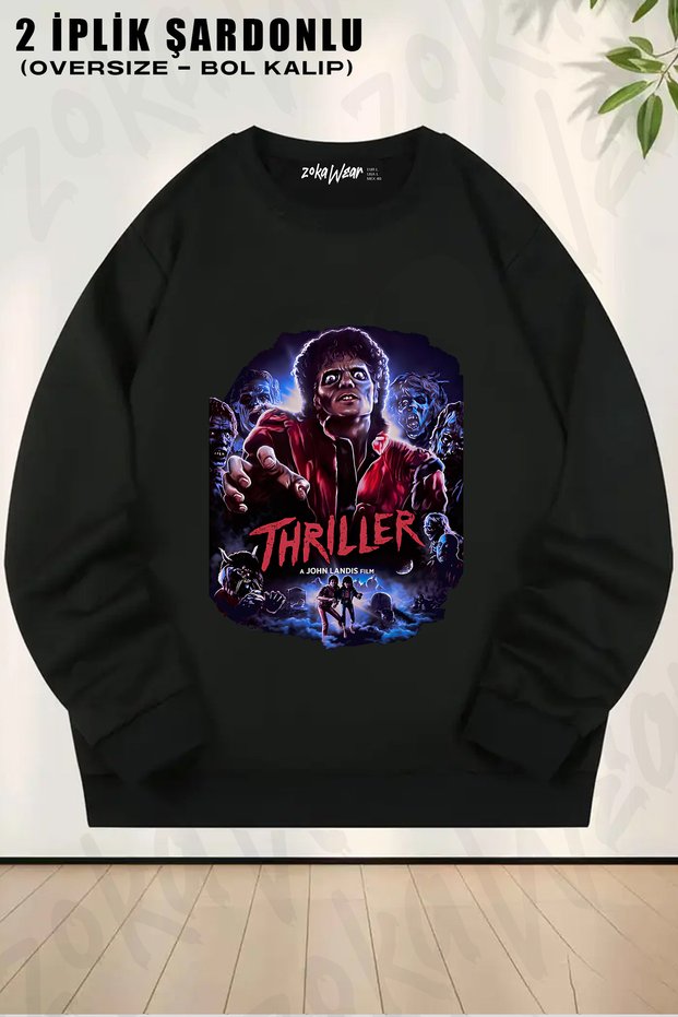 Michael Jackson Thriller Printed Crew Neck Sweatshirt