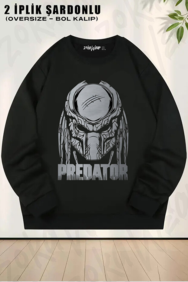 Predator Movie Arnold Schwarzenegger Printed Crew Neck Sweatshirt