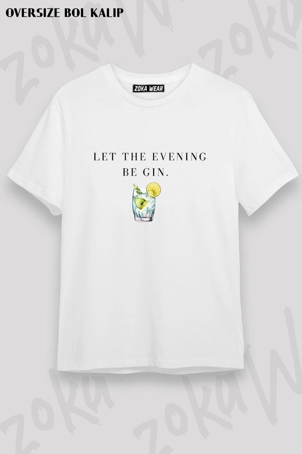 تي شيرت مطبوع عليه The Evening Be Gin