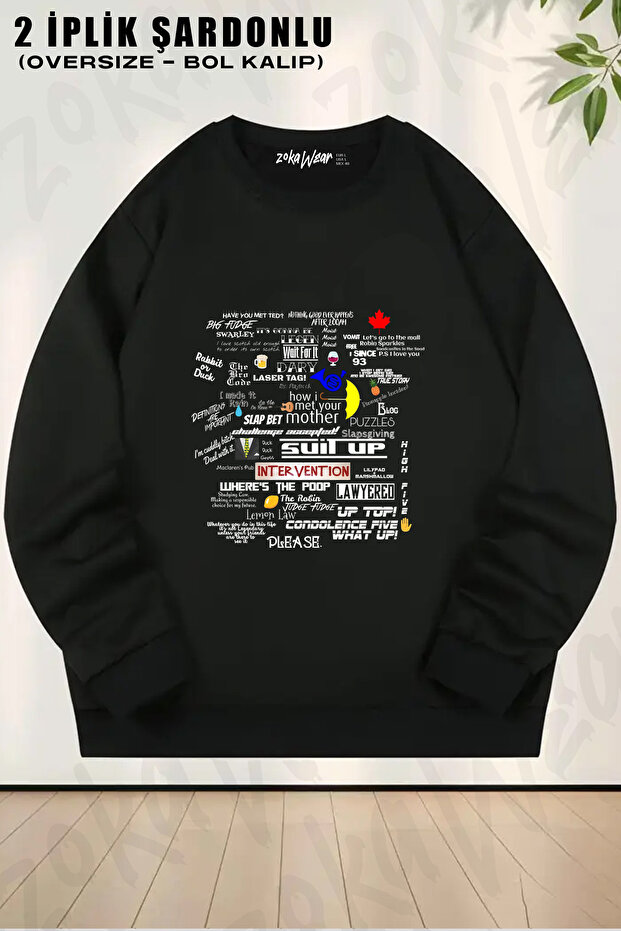 How I Met Your Mother Himym Memories Mix Printed Crew Neck Sweatshirt
