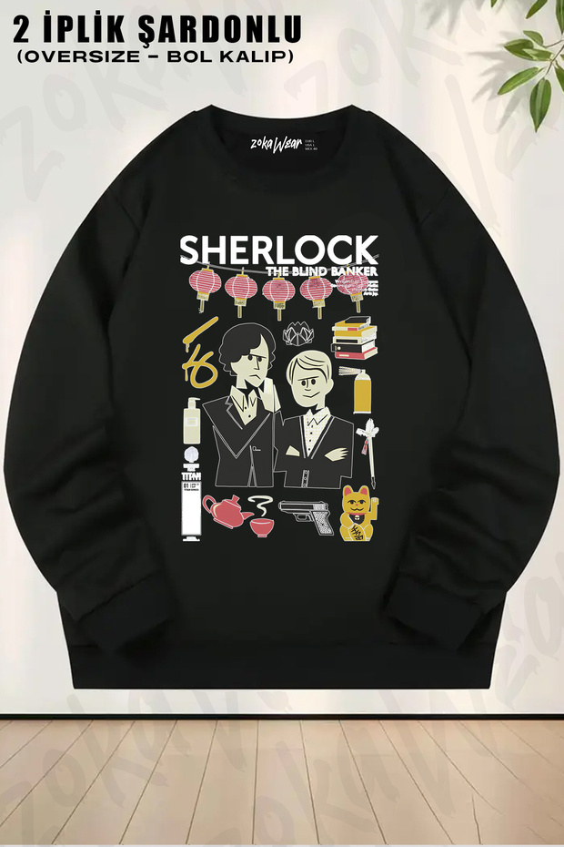 Sherlock Holmes Custom Printed Crew Neck Sweatshirt