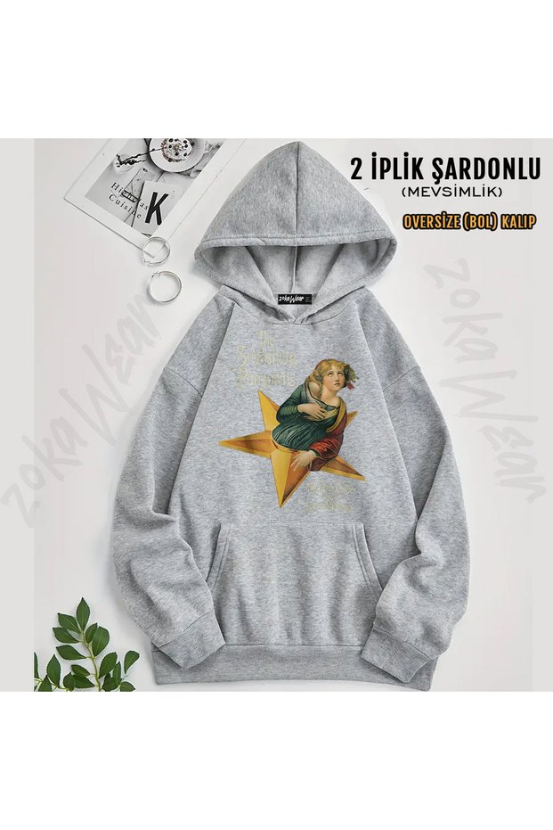 Mellon Collie the Smashing Pumpkins Printed Hooded Sweatshirt