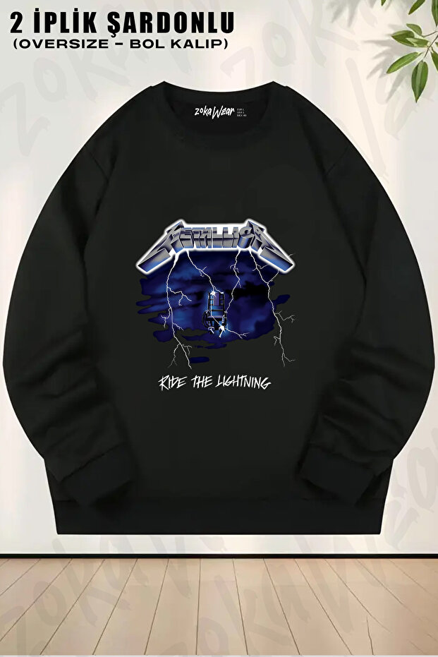 Ride Metallica Printed Crew Neck Sweatshirt