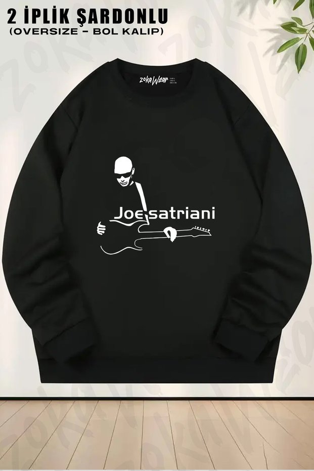 Joe Satriani - Guitar Printed Crew Neck Sweatshirt
